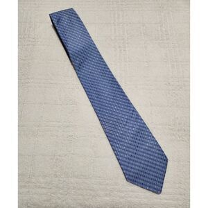 Tommy Hilfiger 56" Men's Tie 100% Silk Printed In Italy Made In US Navy‎ Blue